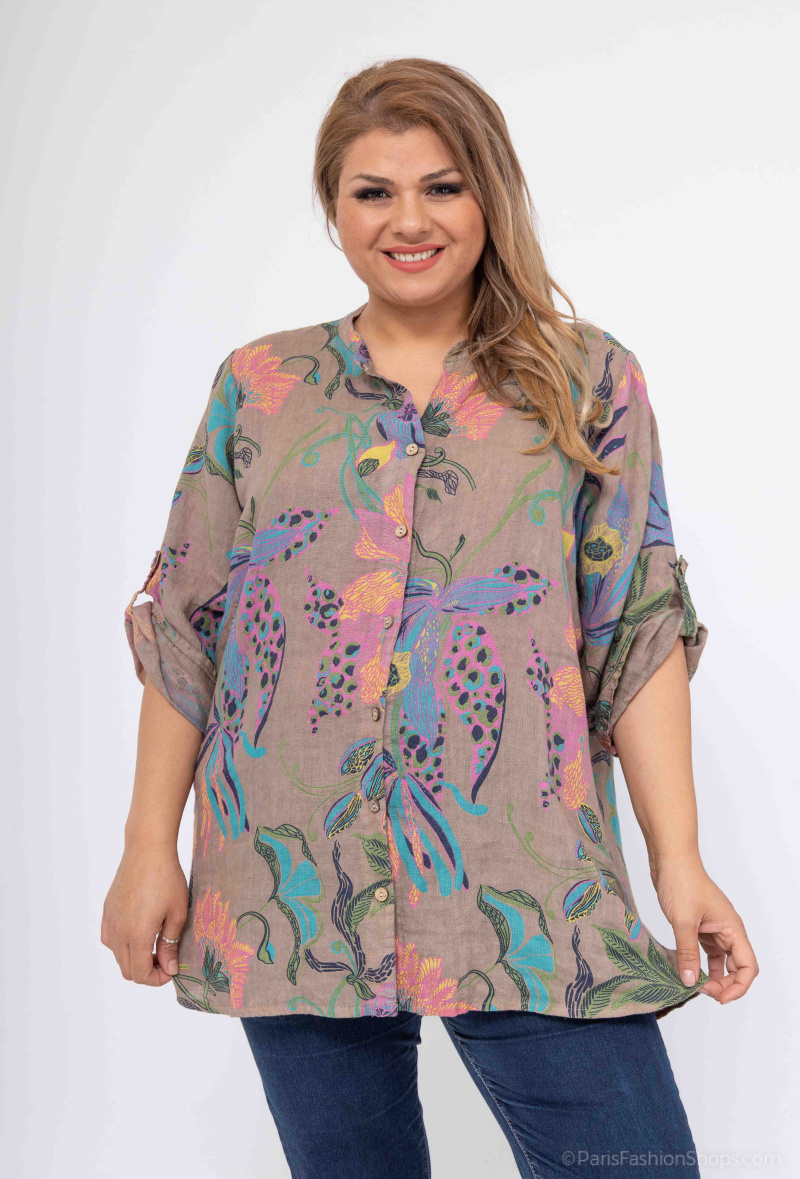 Wholesaler 123LINO - mandarin collar shirt