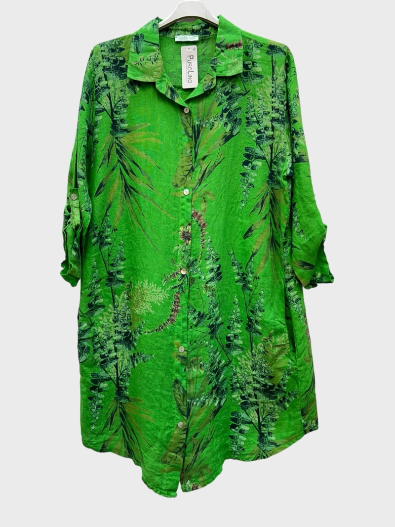 Wholesaler 123LINO - Printed shirt tunic and long sleeves with two porches