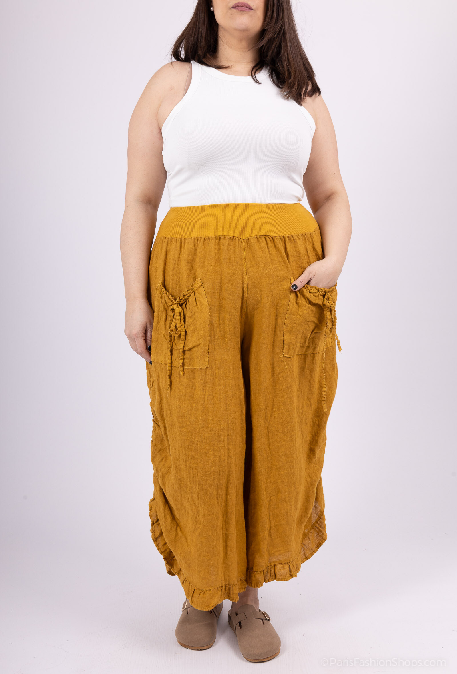 Wholesaler 123LINO - Linen pants with elastic waist