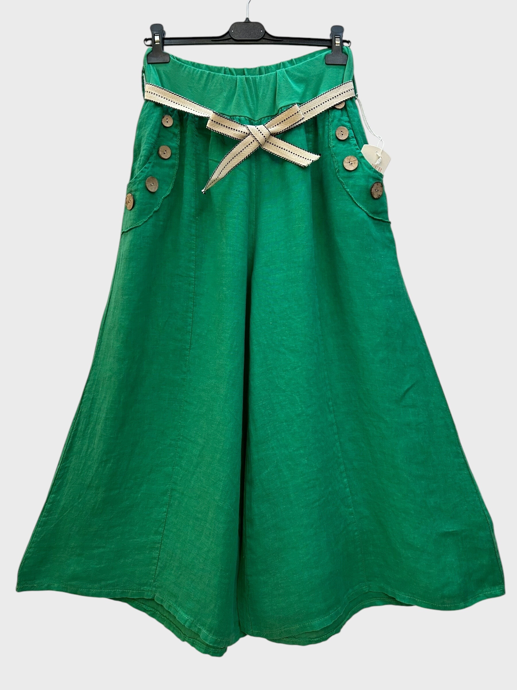 Wholesaler 123LINO - CULOTTE SKIRT TROUSERS WITH TWO POCKETS AND A BELT