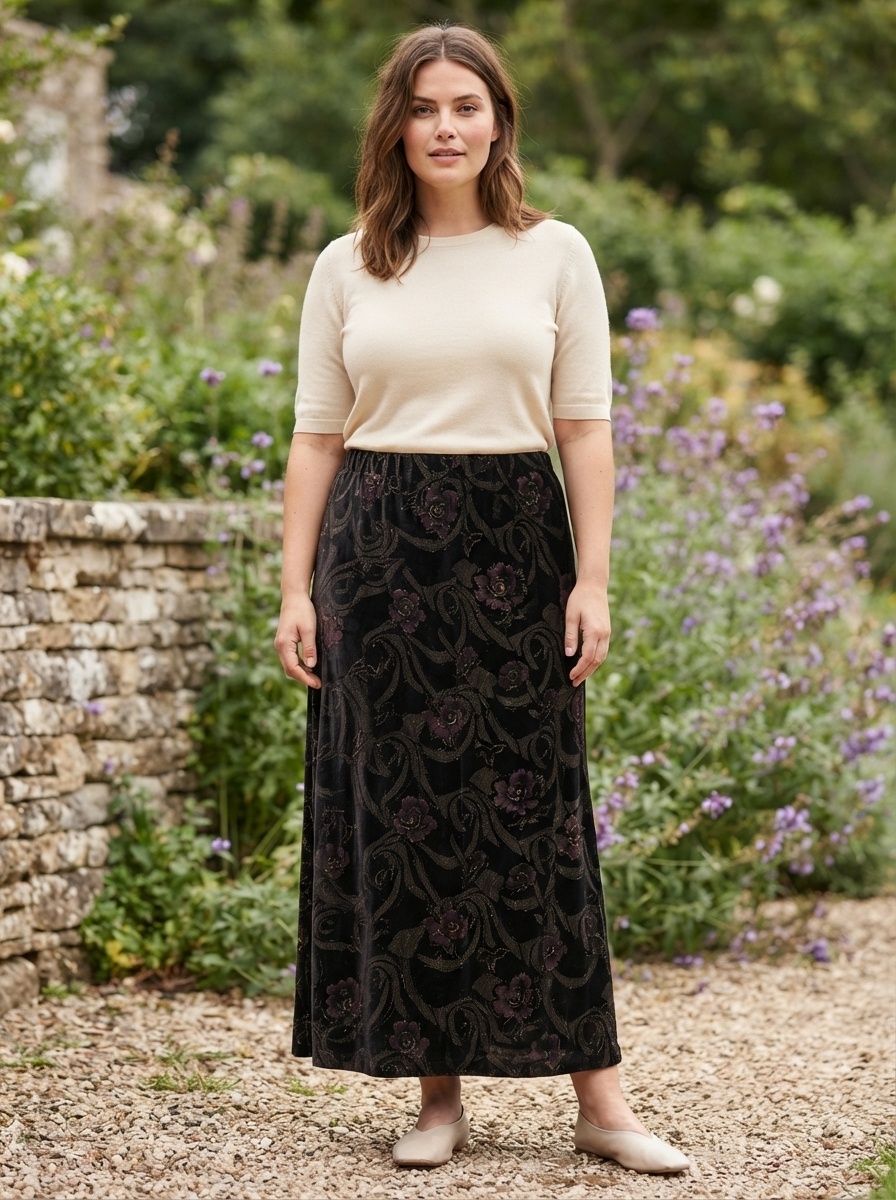 Grossiste 168 Fashion - Jupe longue en tissu imprimé avec taille élastique