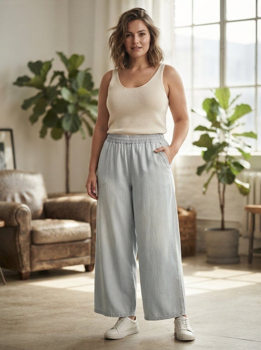 Großhändler 168 Fashion - Lässige Gerade Hose mit Elastischem Bund, Kordelzug und Seitentaschen