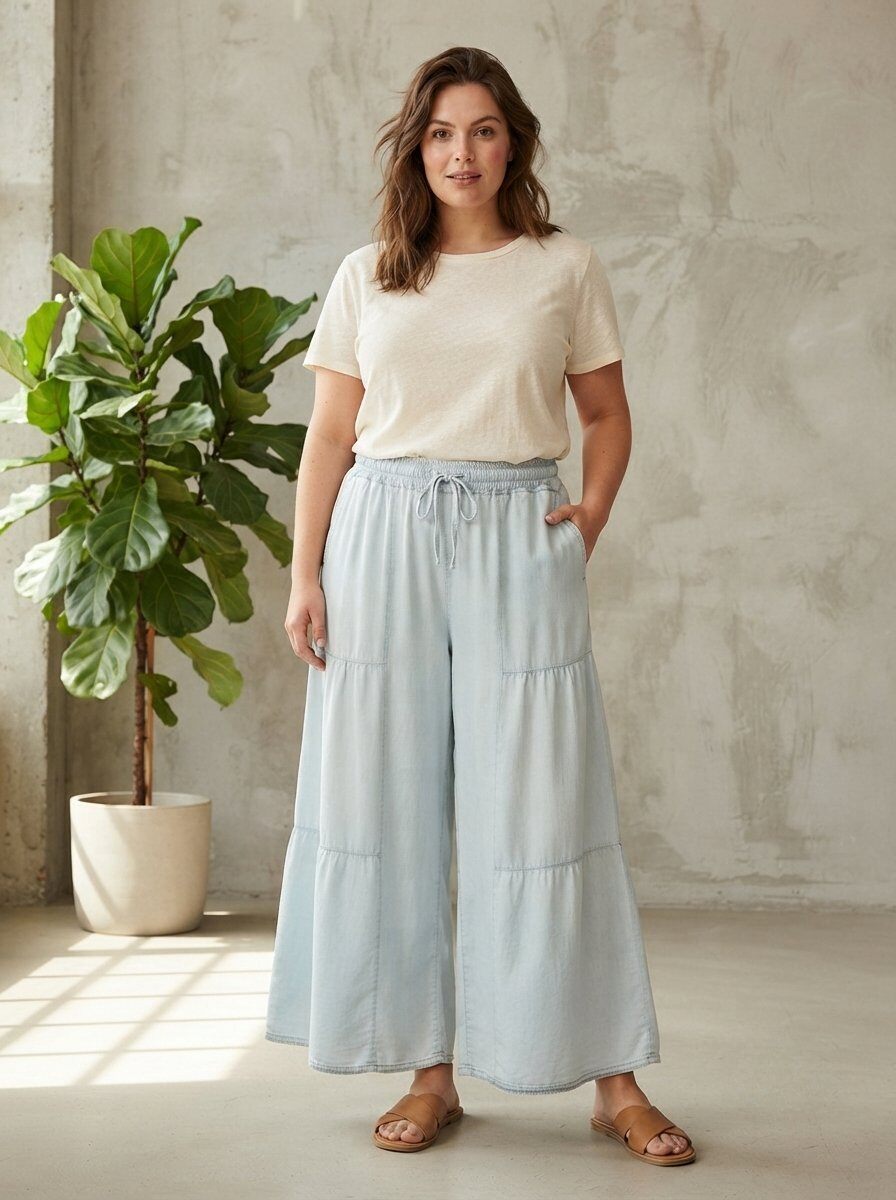 Großhändler 168 Fashion - Gerade Freizeit-Hose mit Elastischem Bund, Kordelzug und Seitentaschen