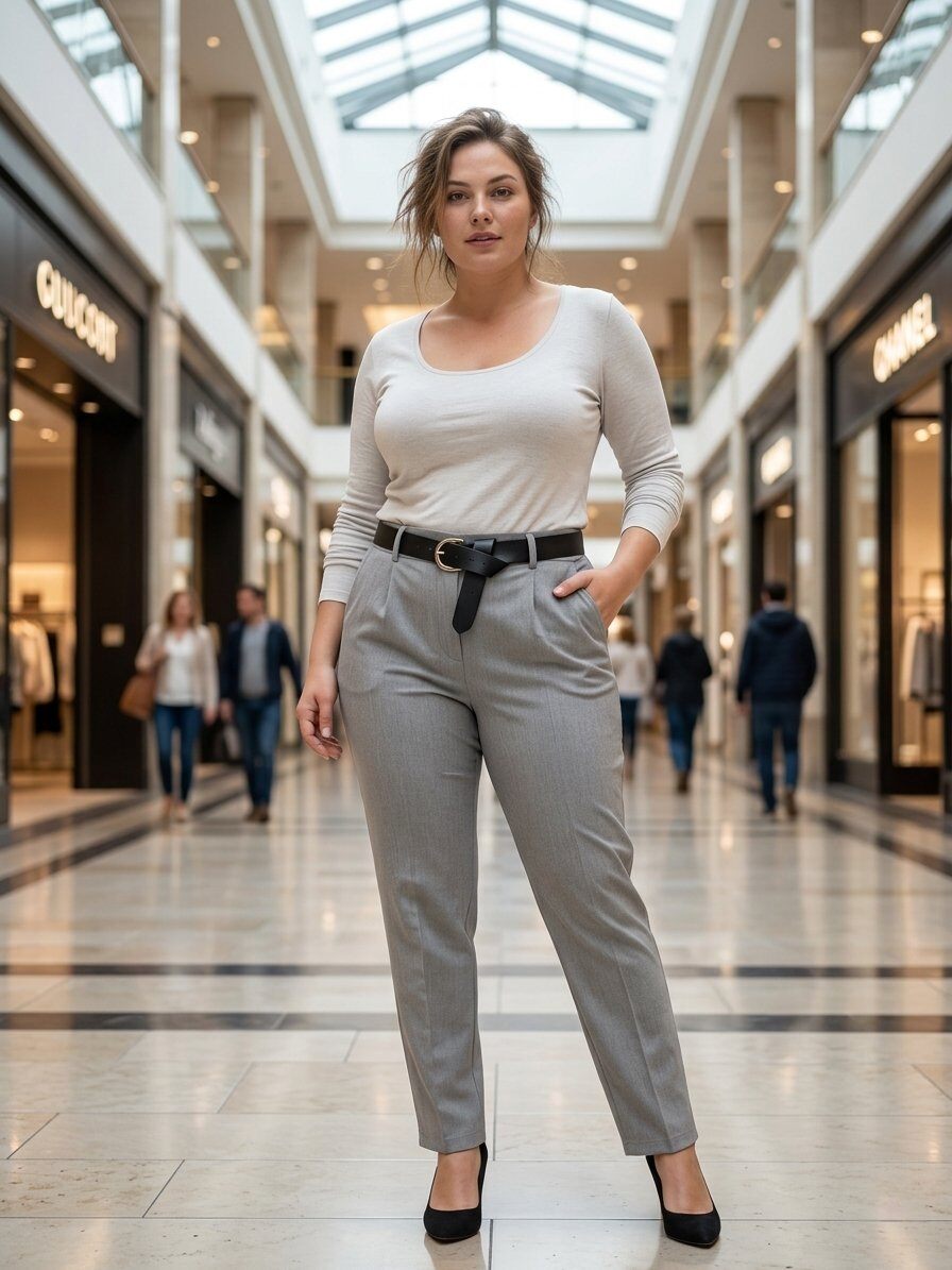Wholesaler 168 Fashion - Elegant trousers with belt