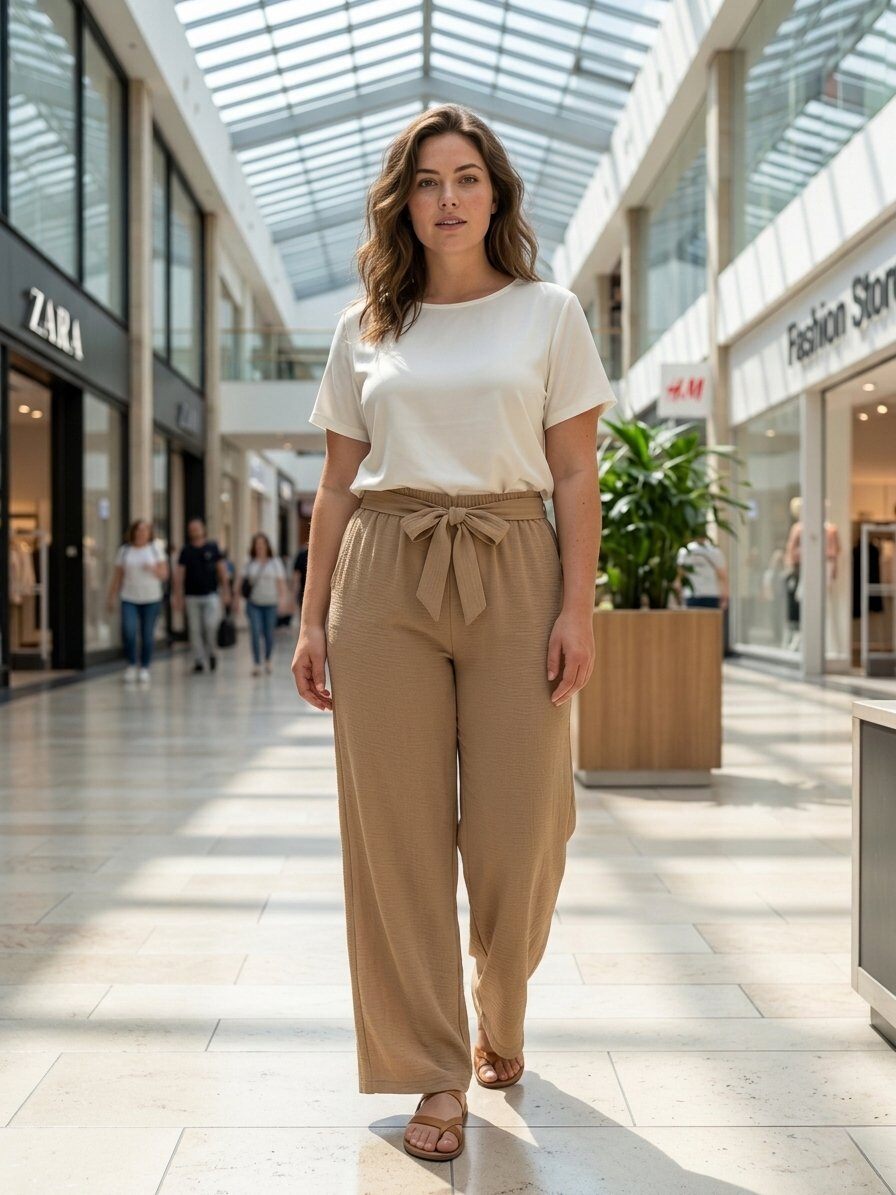 Wholesaler 168 Fashion - Long trousers with bow belt