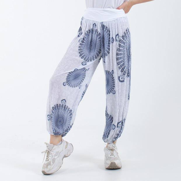 Mayorista 168 Fashion - Pantalón Estilo Boho Arabesco con Cintura Elástica