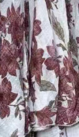 Wholesaler 168 Fashion - Floral Print Midi Dress, V-Neck and Double-Layer Hem