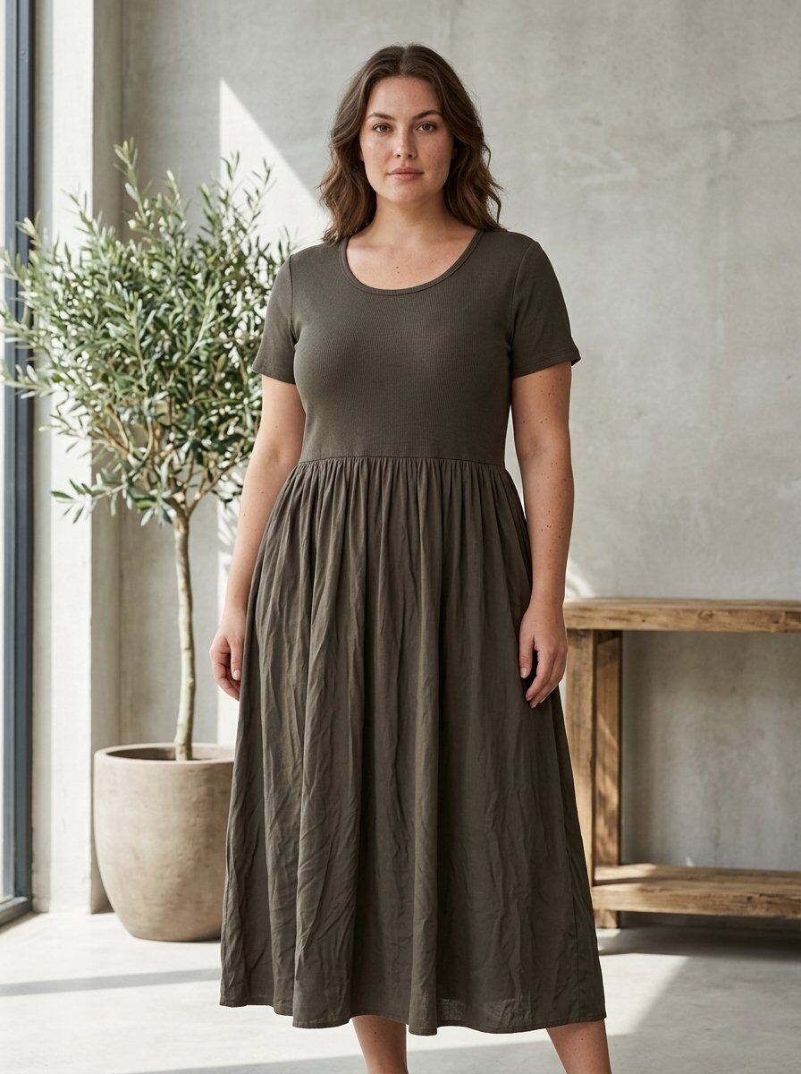 Großhändler 168 Fashion - Langes Kleid mit Ärmeln