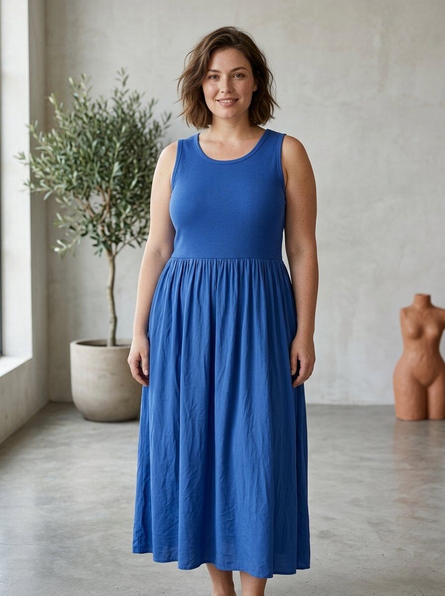 Wholesaler 168 Fashion - Sleeveless Midi Dress
