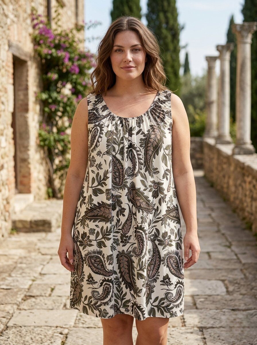 Wholesaler 168 Fashion - Sleeveless dress with print