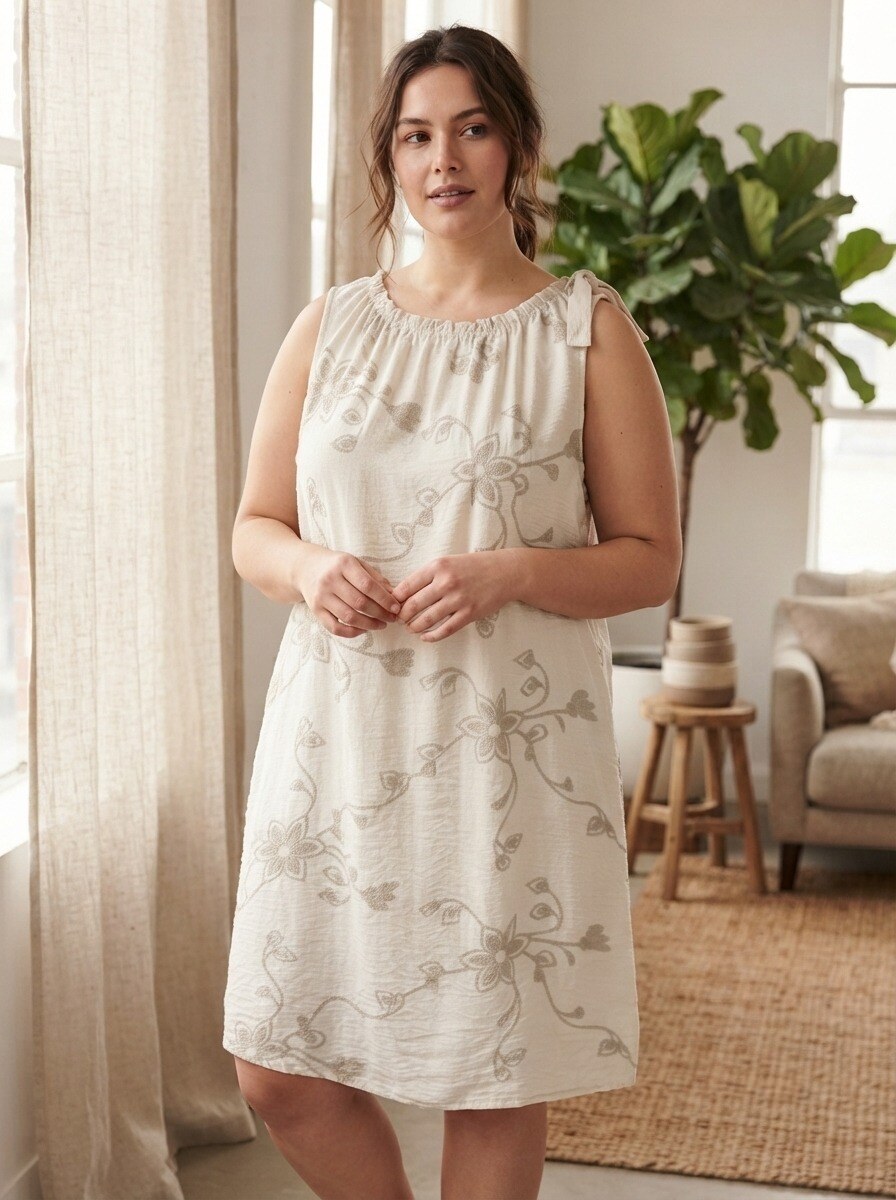 Grossiste 168 Fashion - Robe Midi Sans Manches à Motif Floral