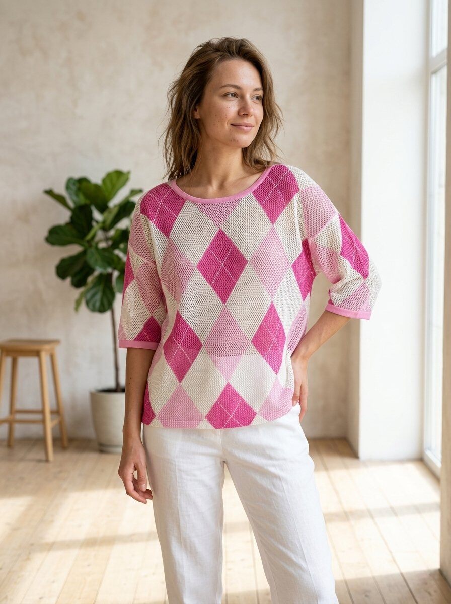 Wholesaler 168 Fashion - Lightweight Printed Sweater