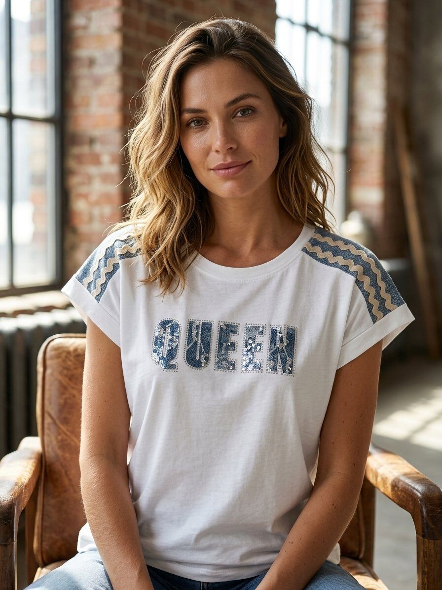Wholesaler 168 Fashion - T-shirt with Queen print