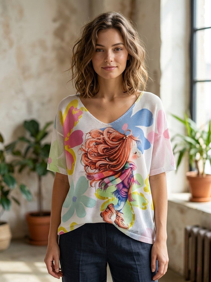 Mayorista 168 Fashion - Jersey ligero con estampado