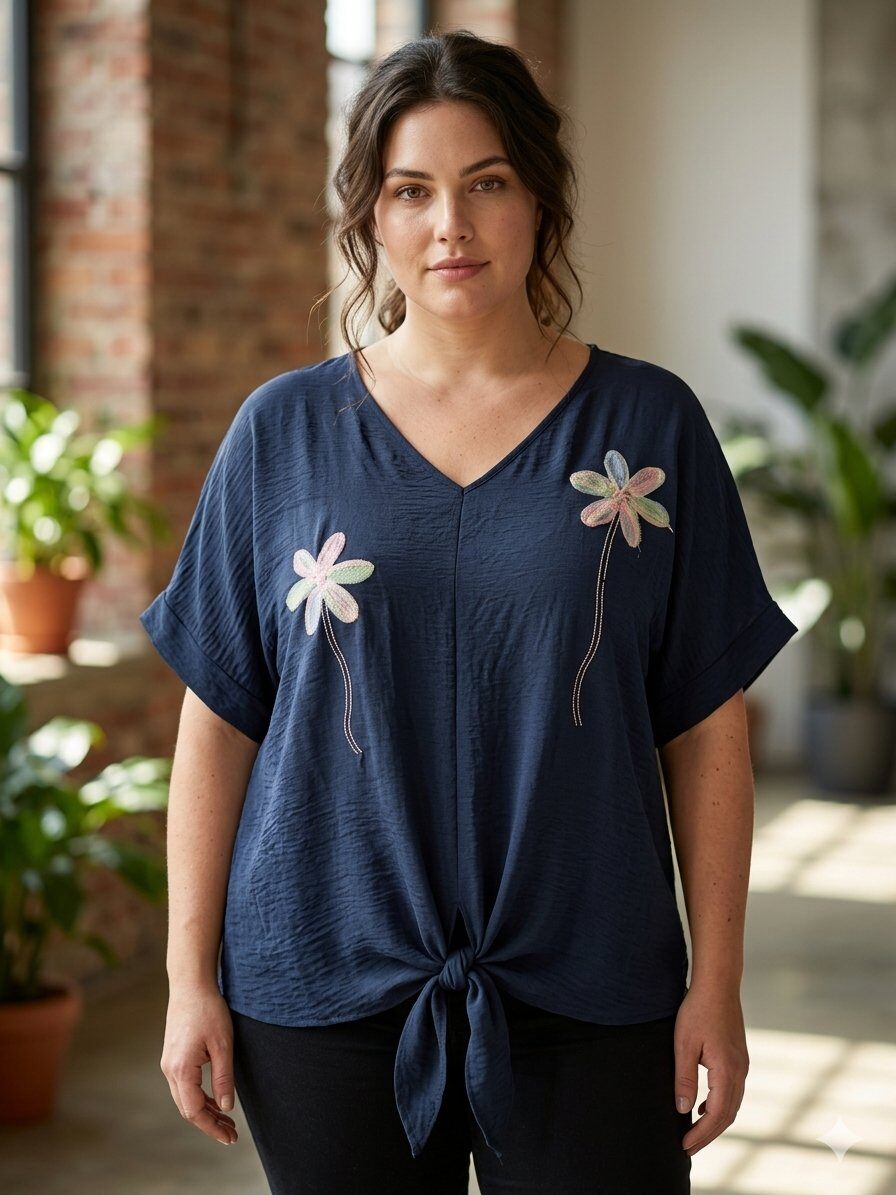 Mayorista 168 Fashion - Top con 2 flores