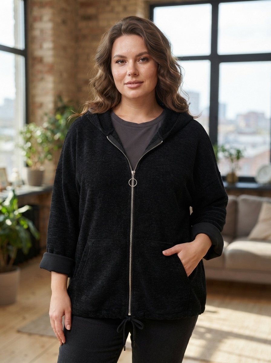 Wholesaler 168 Fashion - Jacket/Hoodie with front zipper and pockets