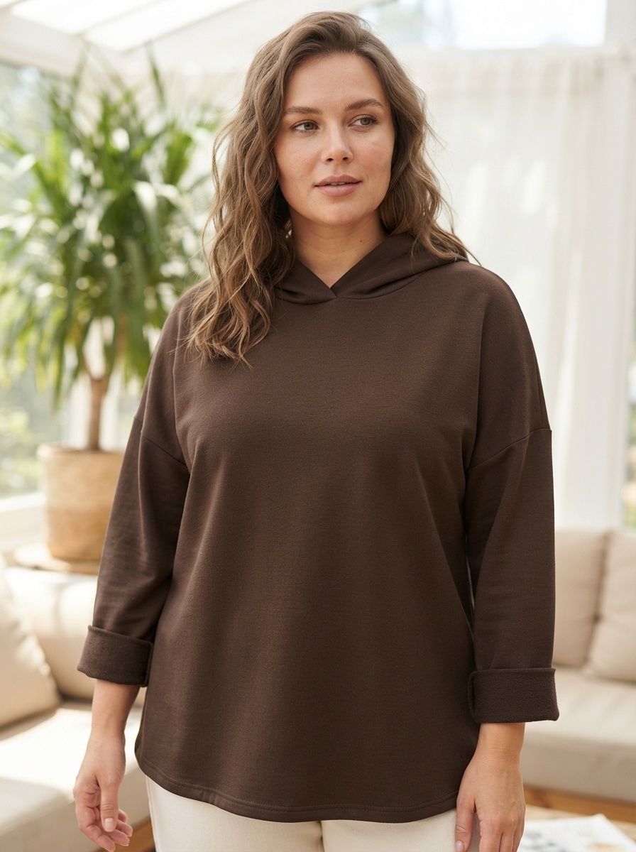 Grossiste 168 Fashion - Sweat à capuche avec détails contrastants sur les poignets et l'intérieur