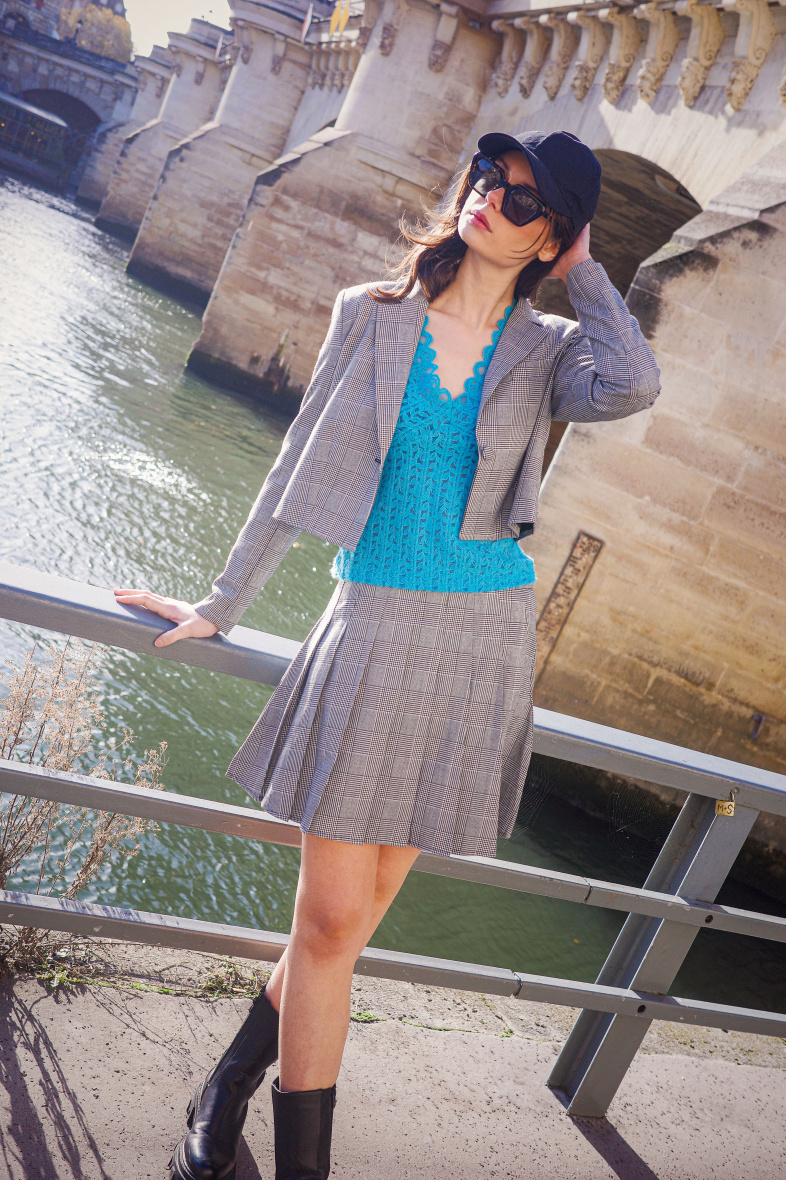 Wholesaler 17 AUGUST - Mini Checked Skirt