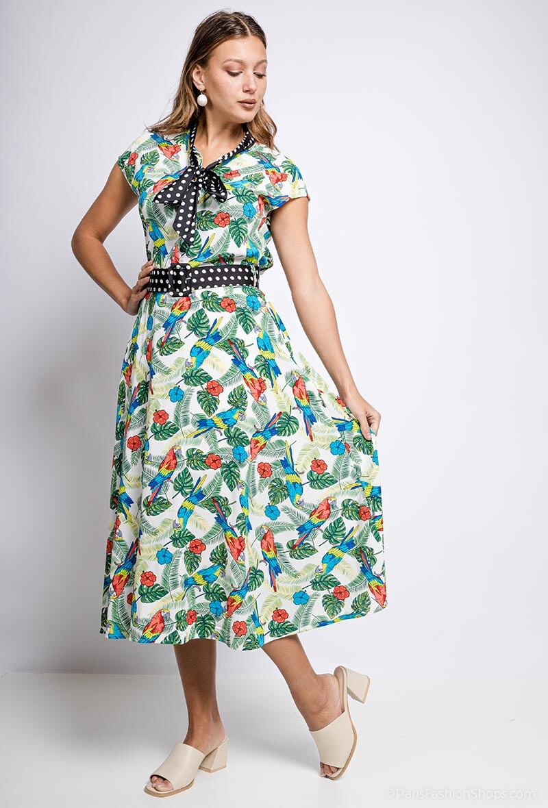 Wholesaler 17 AUGUST - Tropical midi dress