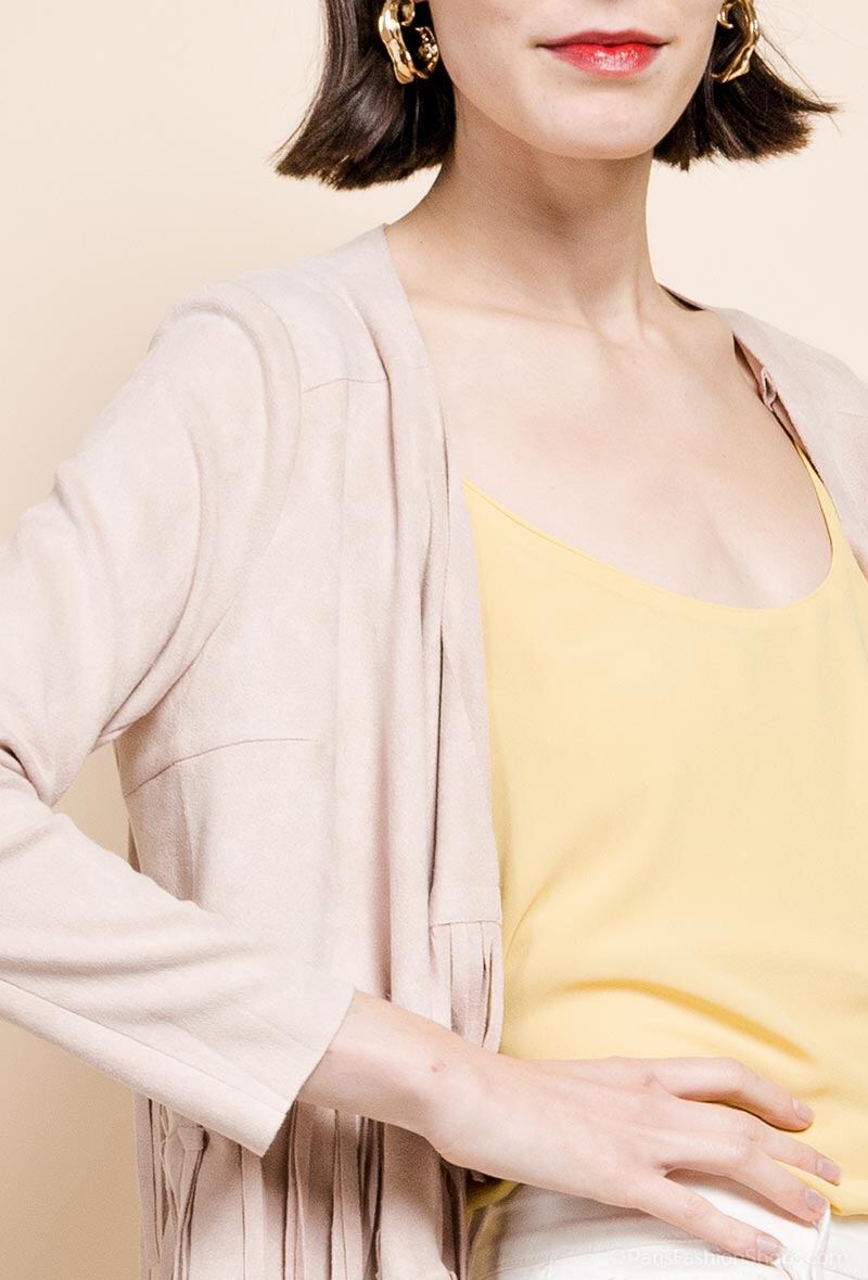 Wholesaler 17 AUGUST - Long sleeve suede cardigan