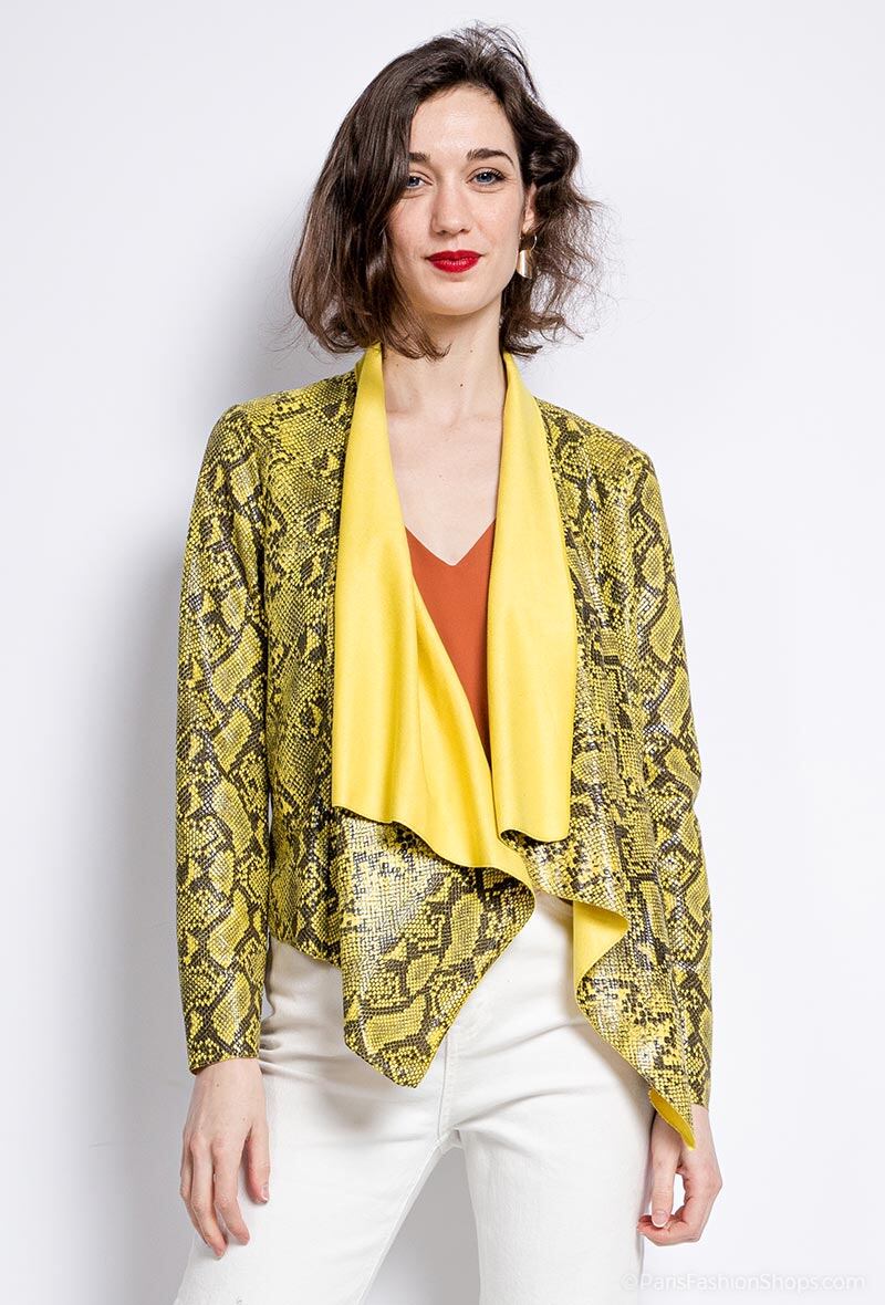 Wholesaler 17 AUGUST - Python suede jacket