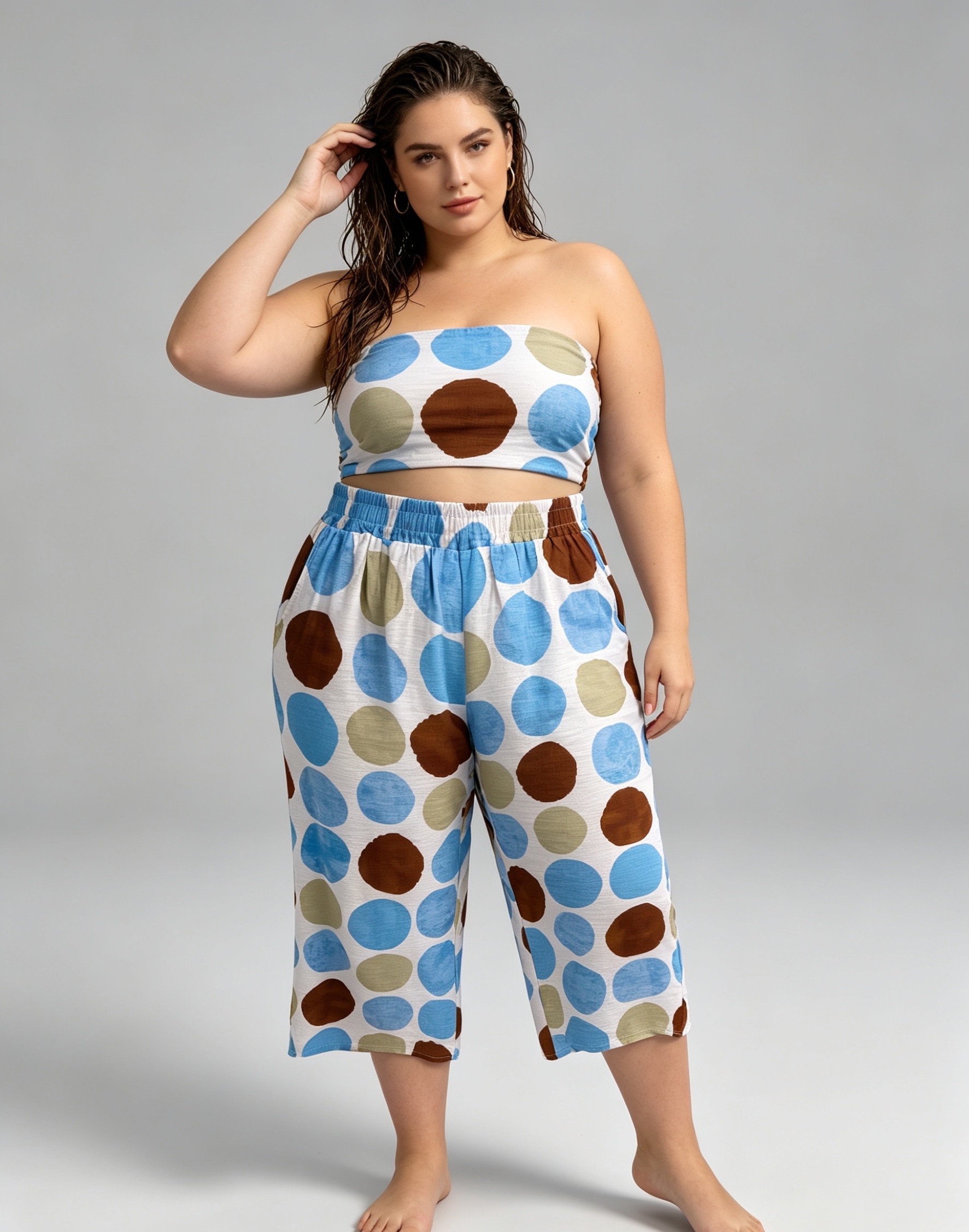 Grossista 2W Paris (Grande taille / Plus Size ) - Pantaloni capri taglie forti 46 a 60