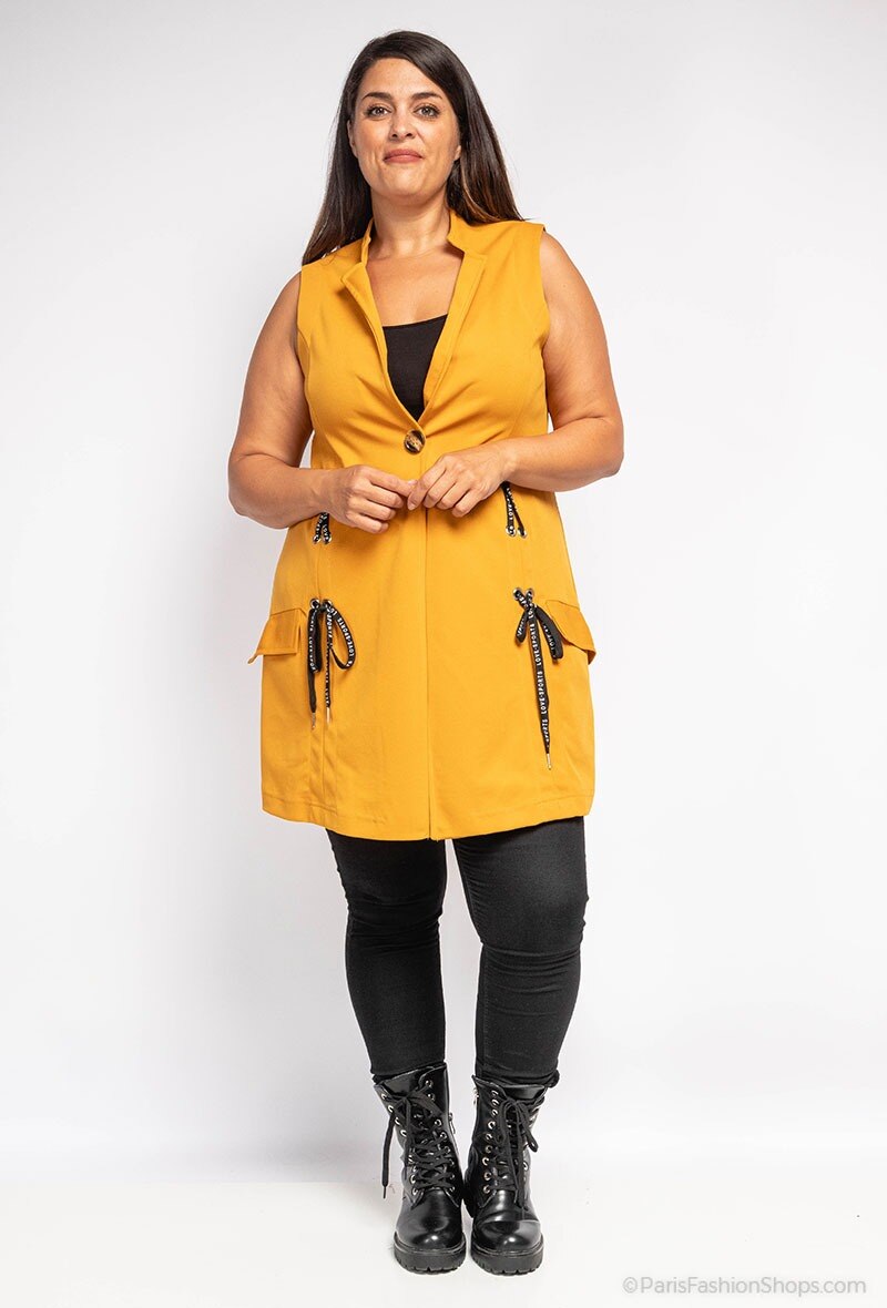 Grossiste 2W Paris - Blazer sans manches à bouton