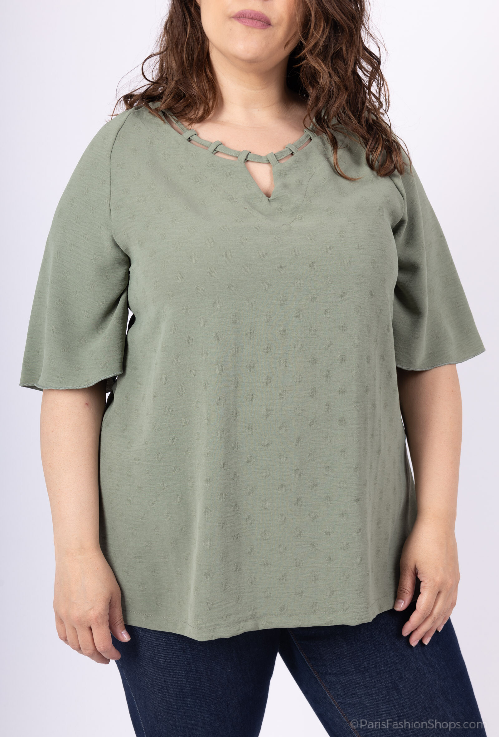 Wholesaler 2W Paris - Plush blouse in large detail for summer for summer