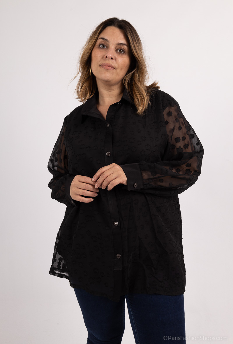 Grossiste 2W Paris - Chemises en voile à boutons