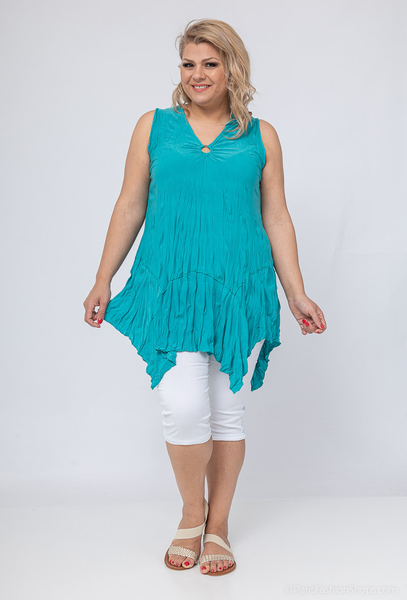 Grossiste 2W Paris - Blouse sans manches en Plissés