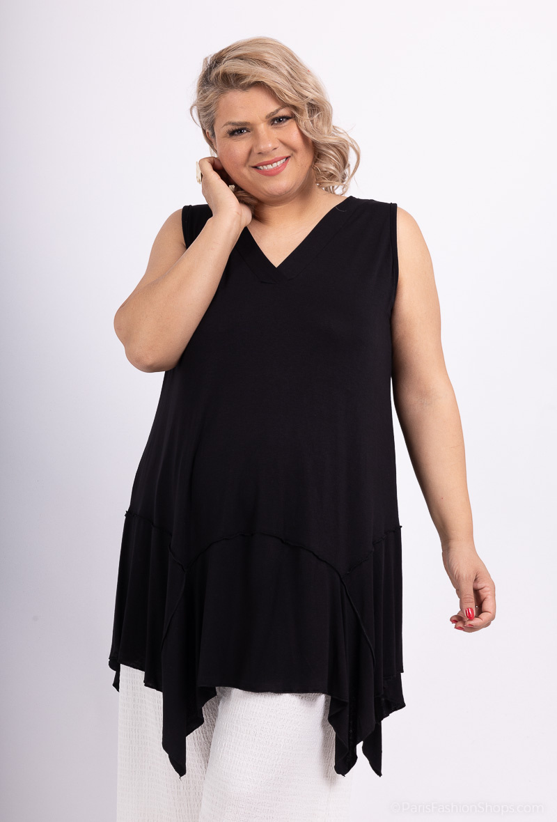 Grossiste 2W Paris - Blouse sans manches en viscose