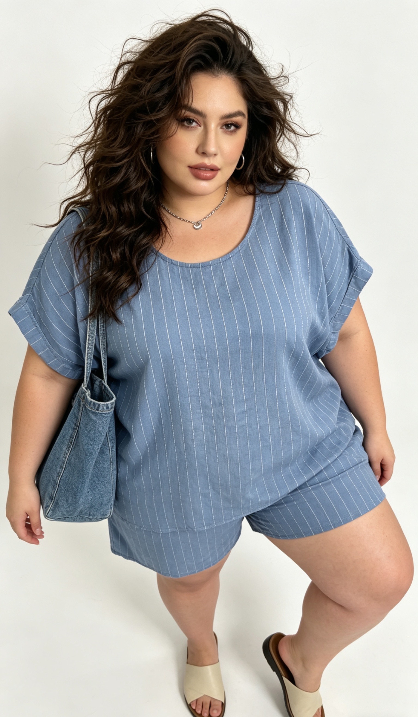 Großhändler CURVY RONDE (Grande Taille/Over Size) - Komfort und Stil für den Frühling mit diesem großen Viskose-Set, ideal für sonnige Tage.