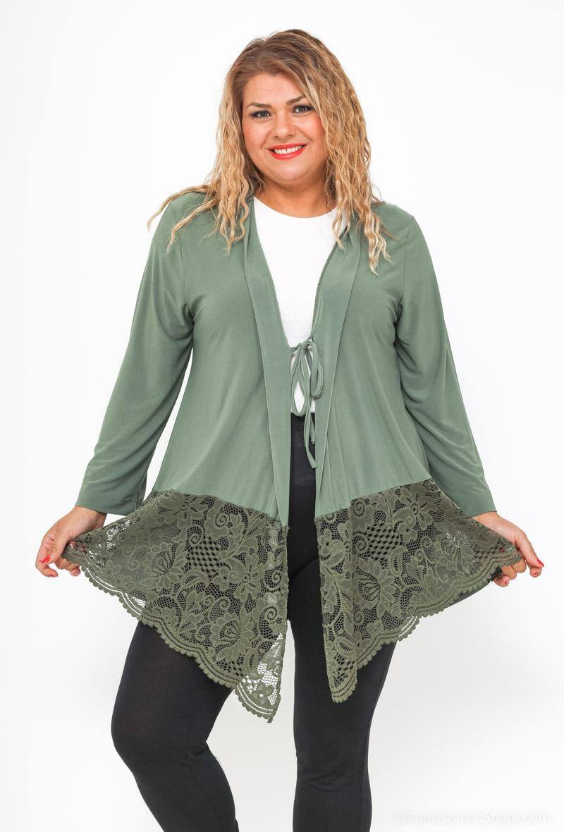 Wholesaler 2W Paris - Fluid knot cardigan with lace