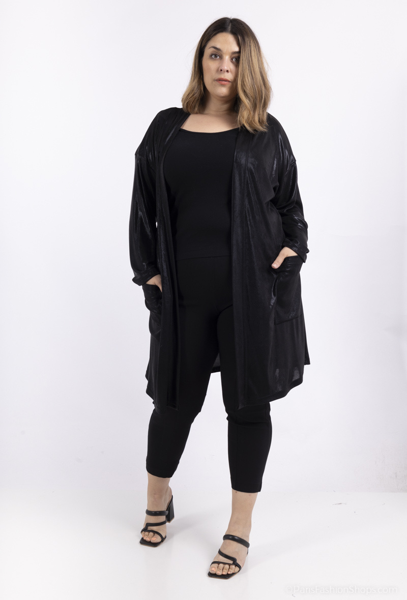 Wholesaler 2W Paris - Dropped Shoulder Sequin Cardigan