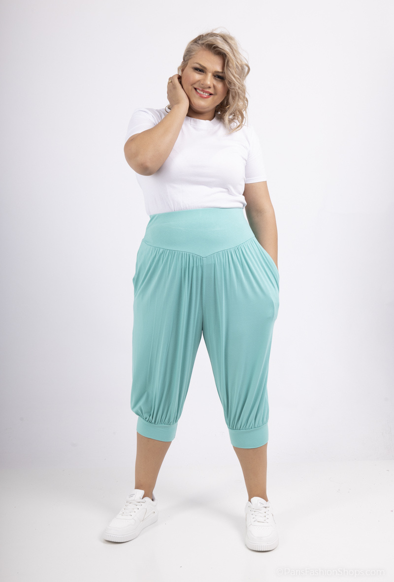 Grossista 2W Paris - Pantalone a sette punti semplice e accorciato con cintura elastica