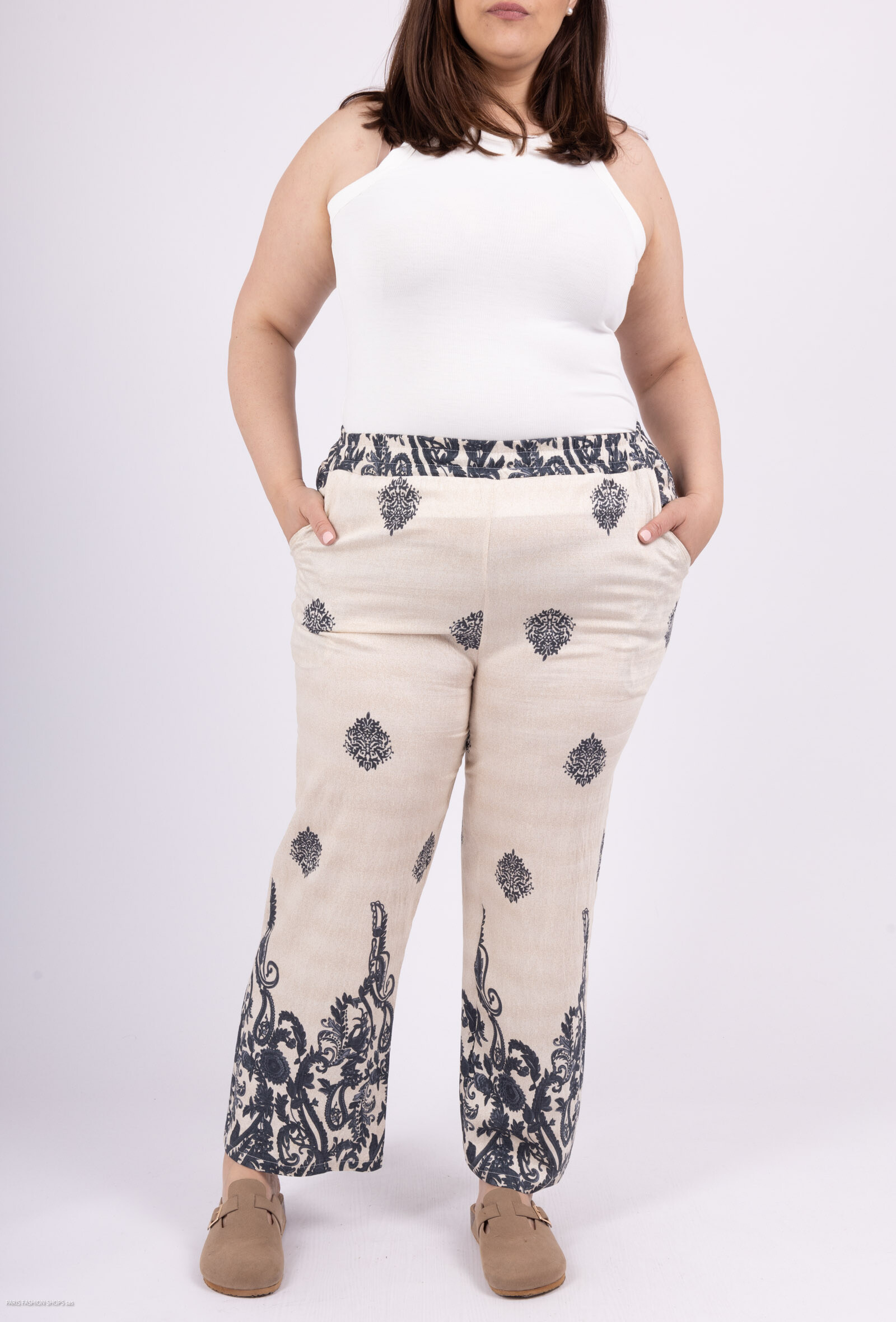 Wholesaler 2W Paris - Large print pants with pockets