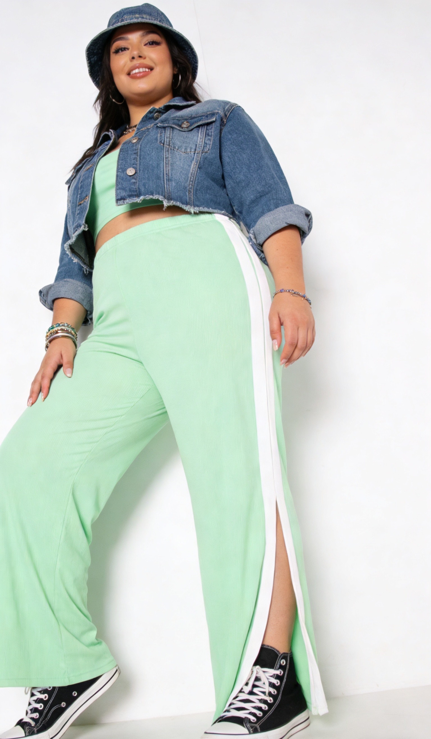 Wholesaler 2W Paris (Grande taille / Plus Size ) - Two-tone elastic waist pants sizes 46 to 60