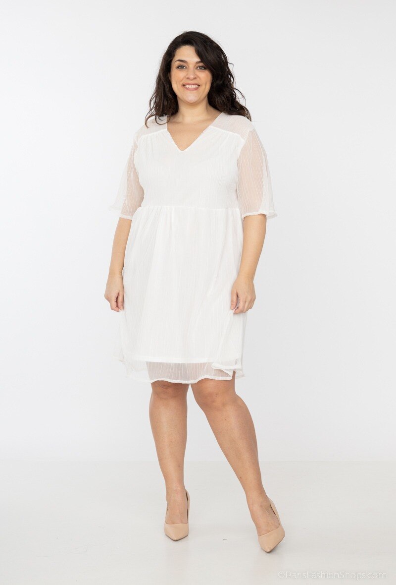 Mayorista 2W Paris - Vestido malla plisado liso