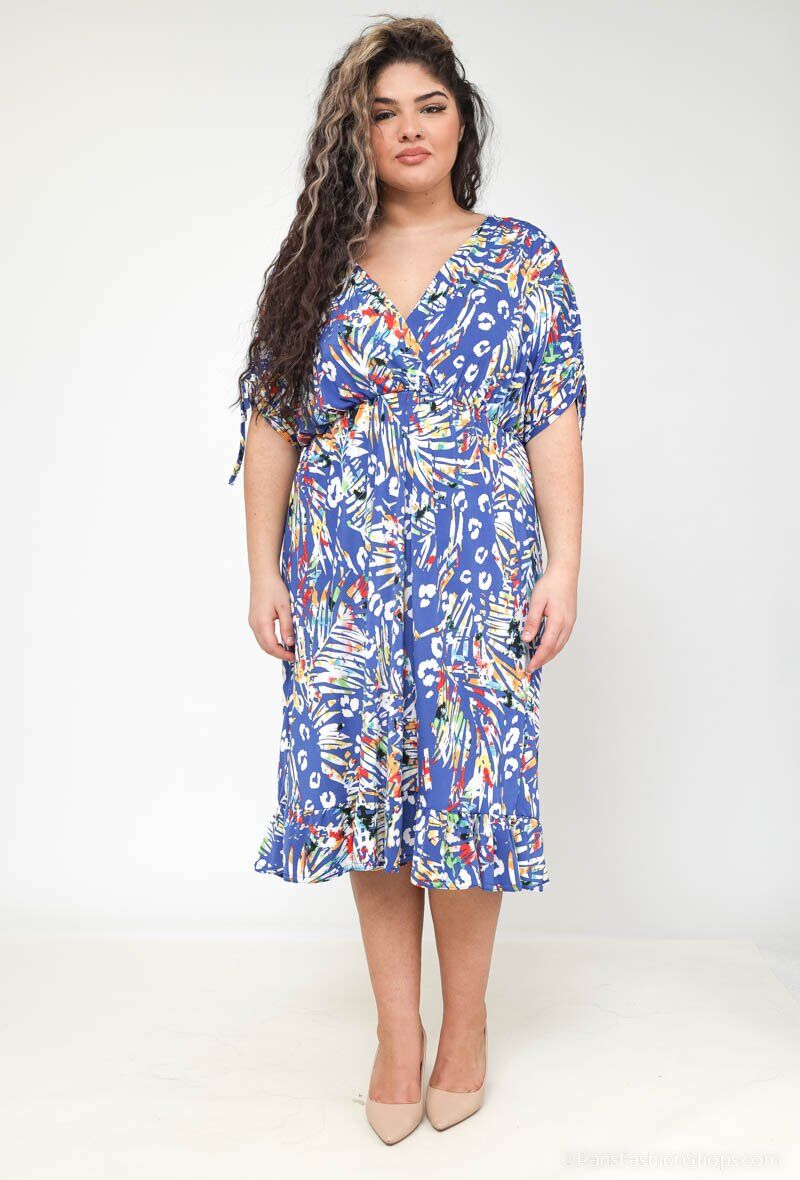 Mayorista 2W Paris - Vestido con estampado de manga murciélago