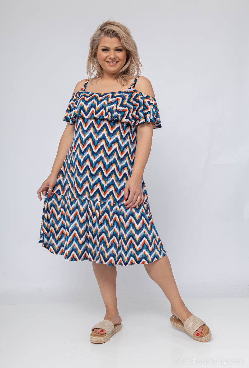 Mayorista 2W Paris - Vestido de tirantes finos estampado sin mangas
