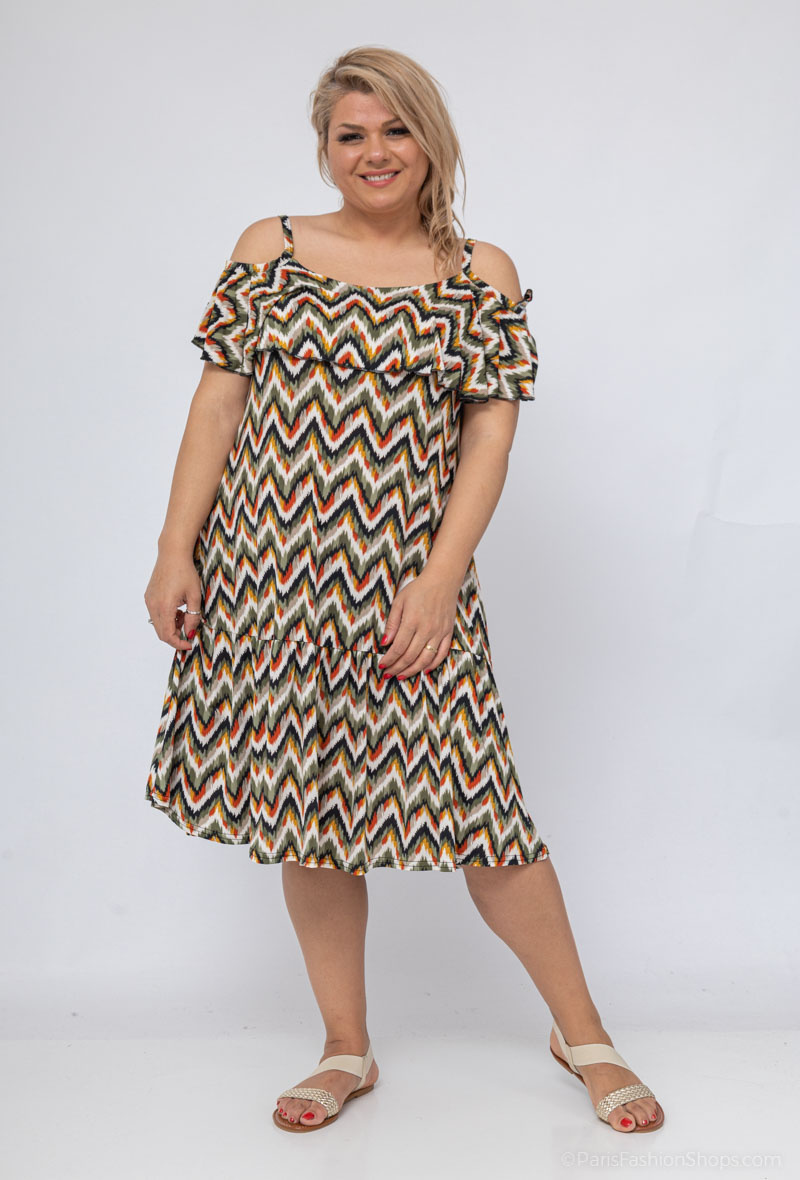 Mayorista 2W Paris - Vestido de tirantes finos estampado sin mangas