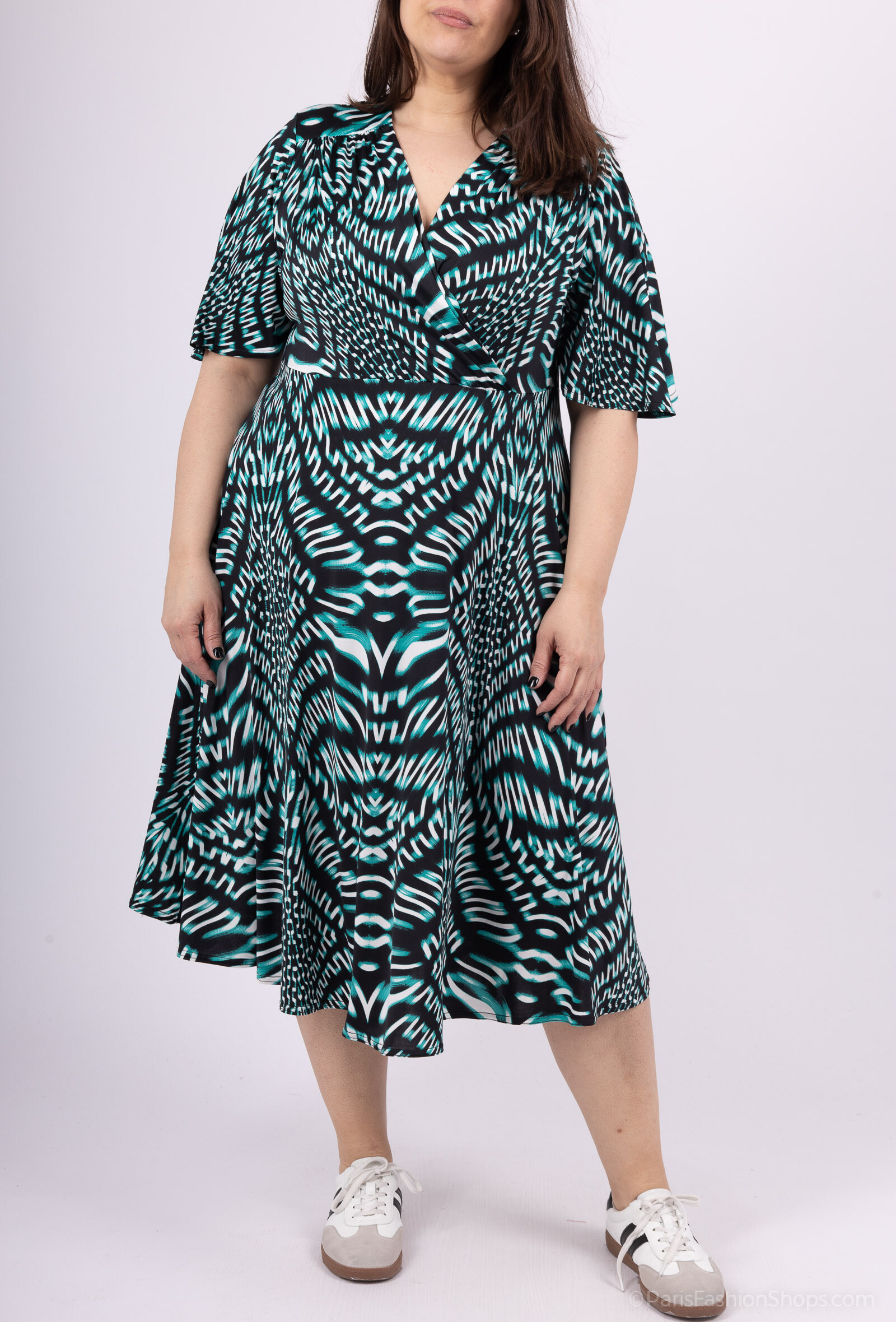 Wholesaler 2W Paris - Short -sleeved trapezius dresses