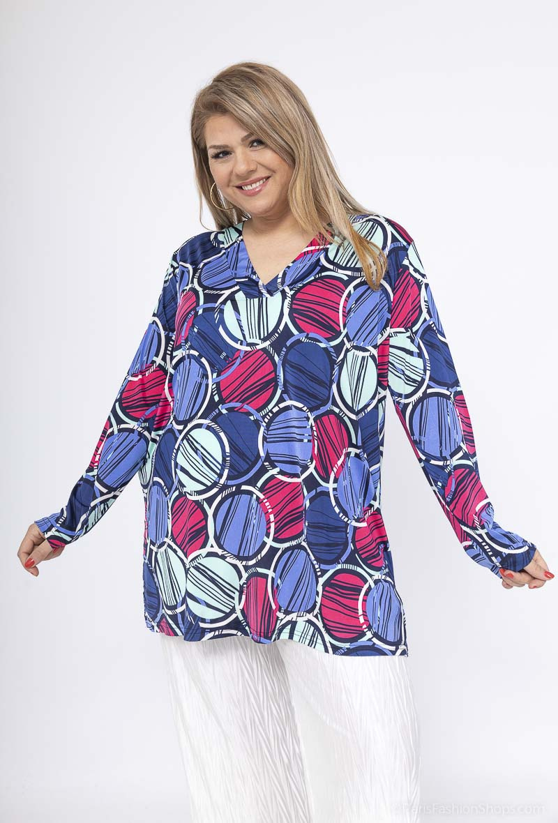 Mayorista 2W Paris - Blusa estampada con cuello en V