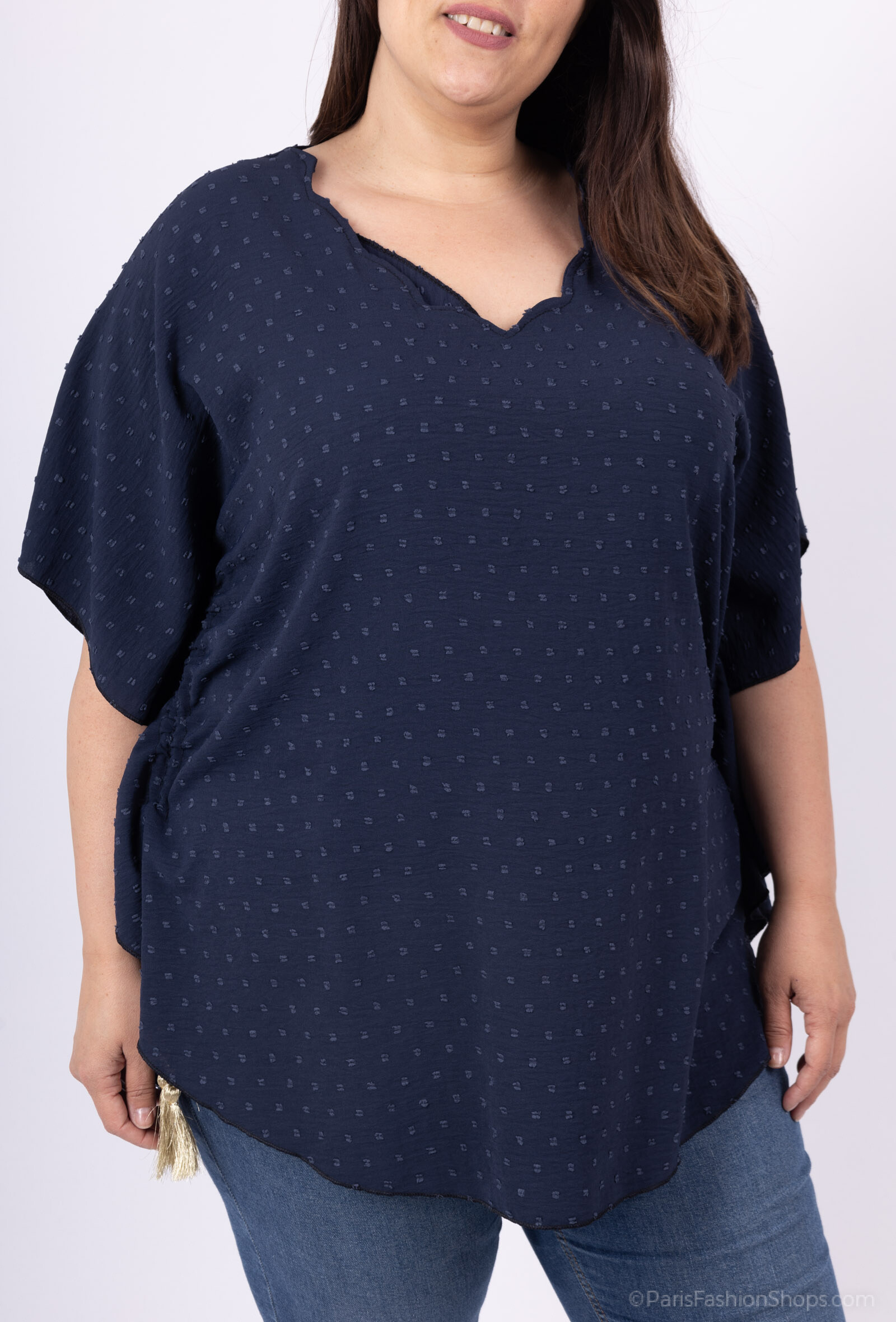 Grossiste 2W Paris - Blouse à nœud manches chauve-souris