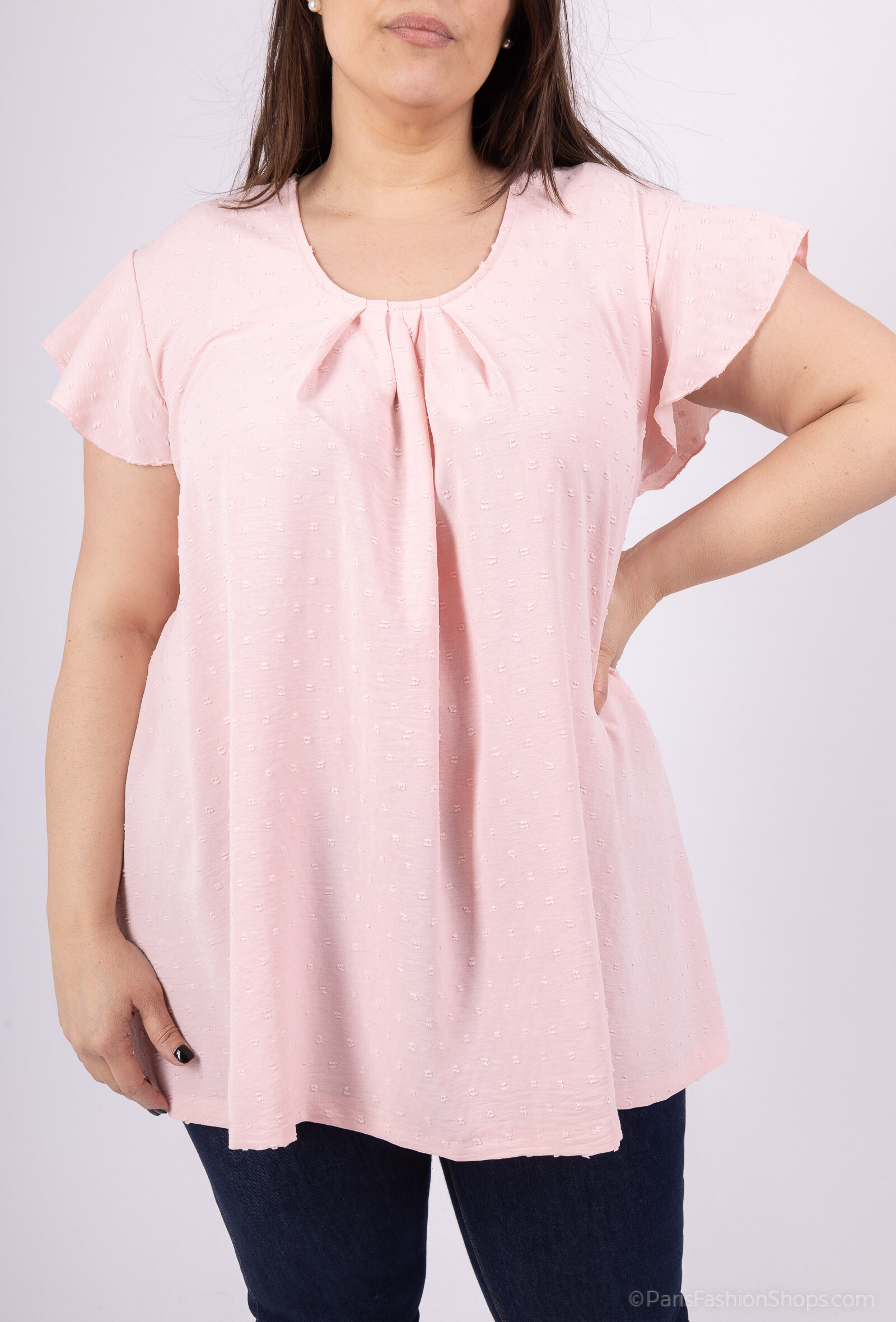 Wholesaler 2W Paris - Top with flared sleeves back sleeves