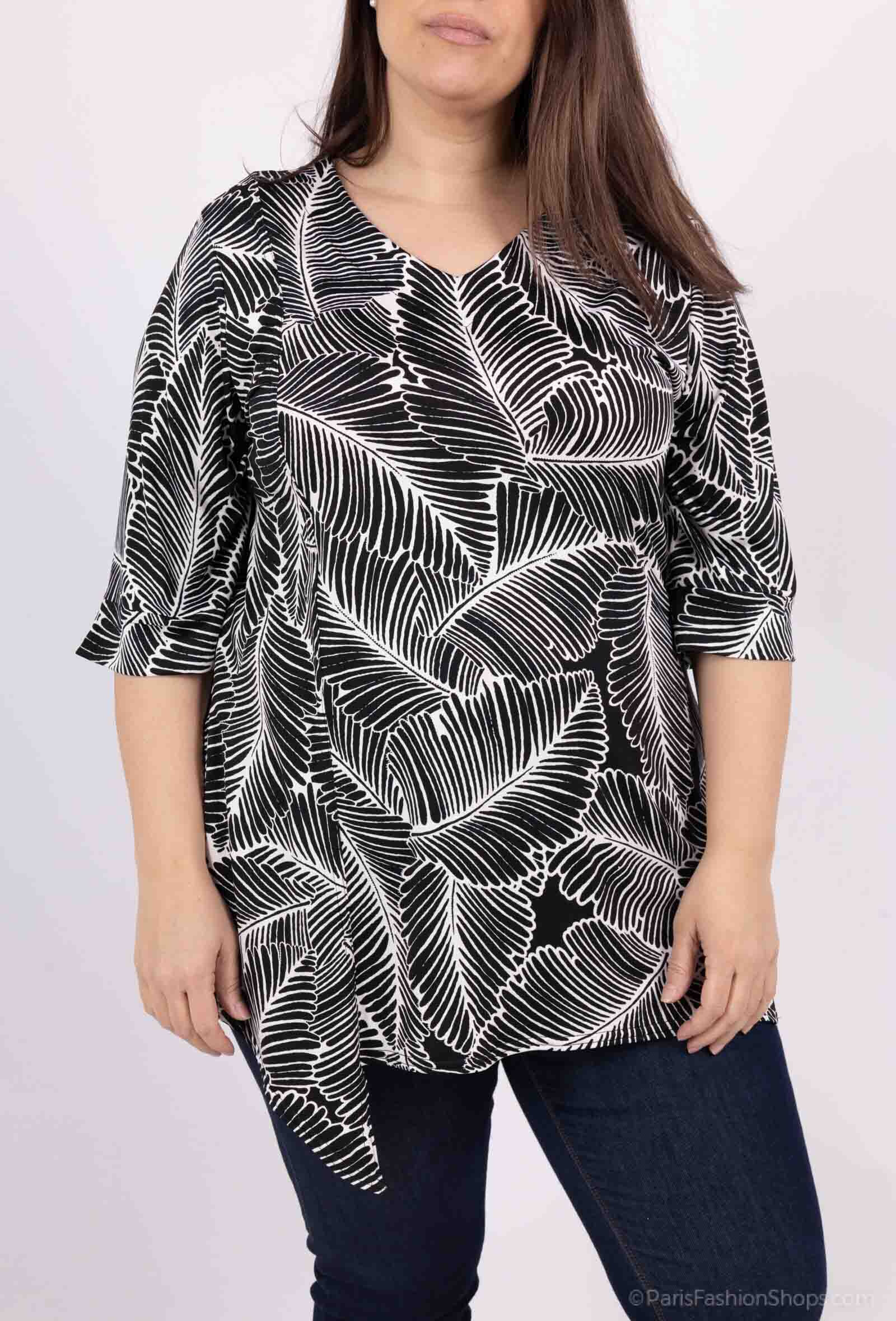 Mayorista 2W Paris - Blusa estampada espalda cruzada