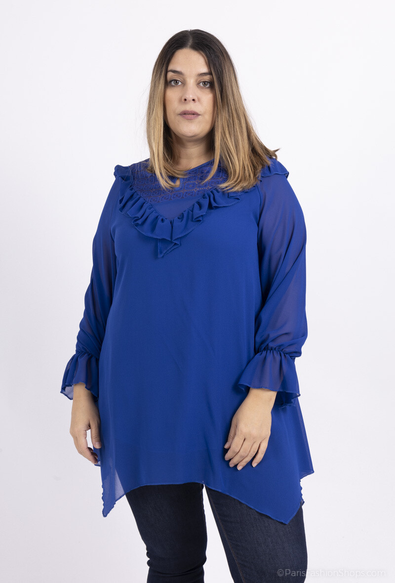 Grossiste 2W Paris - Tunique en Dentelle en Mousseline De Soie
