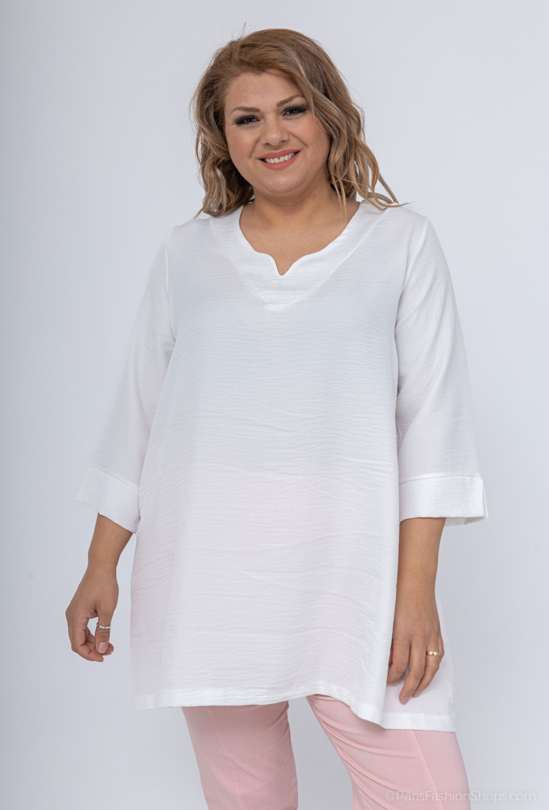 Grossista 2W Paris - Blusa semplice con scollo a V