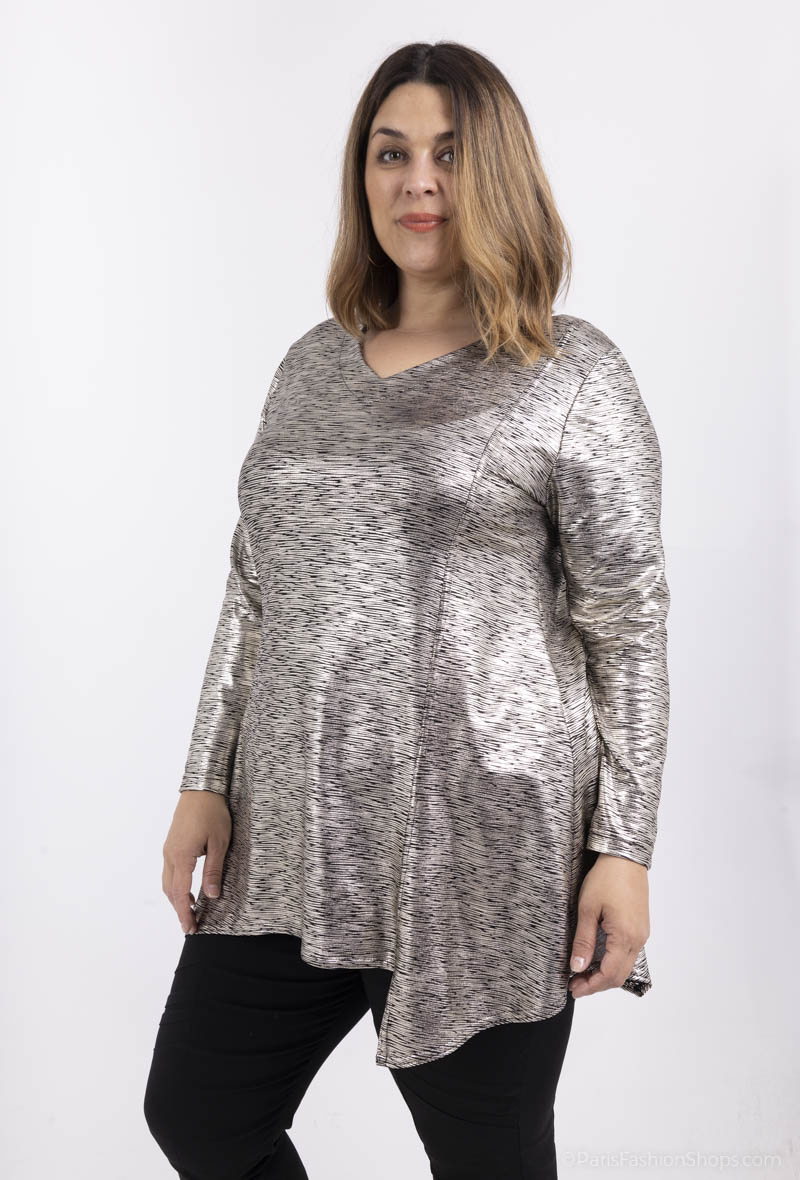 Grossista 2W Paris - Tunica con paillettes e schiena incrociata