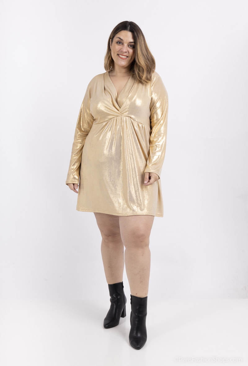 Grossista 2W Paris - Tunica con paillettes e scollo a V